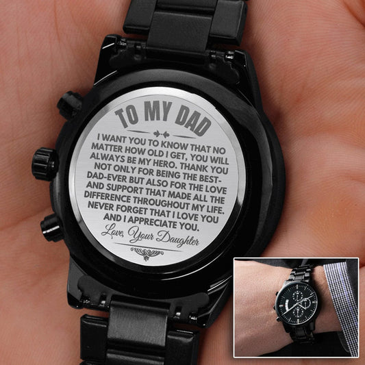 To My Dad - From Daughter - Engraved Premium Watch - SS236