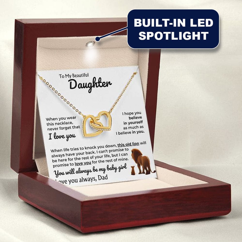 To My Daughter - Dad - Always Be My Baby Girl - Linked Hearts - Gift Set - SS606D