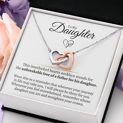 To My Daughter - From Dad - Interlocked Hearts Gift Set - SS103