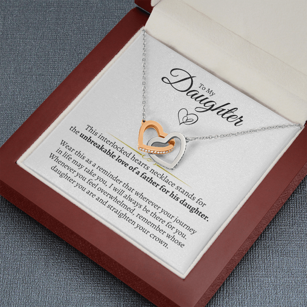 To My Daughter - From Dad - Interlocked Hearts Gift Set - SS103