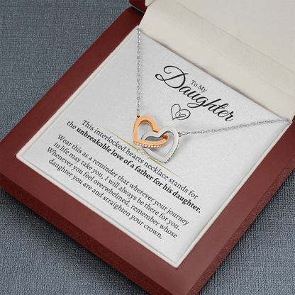 To My Daughter - From Dad - Interlocked Hearts Gift Set - SS103