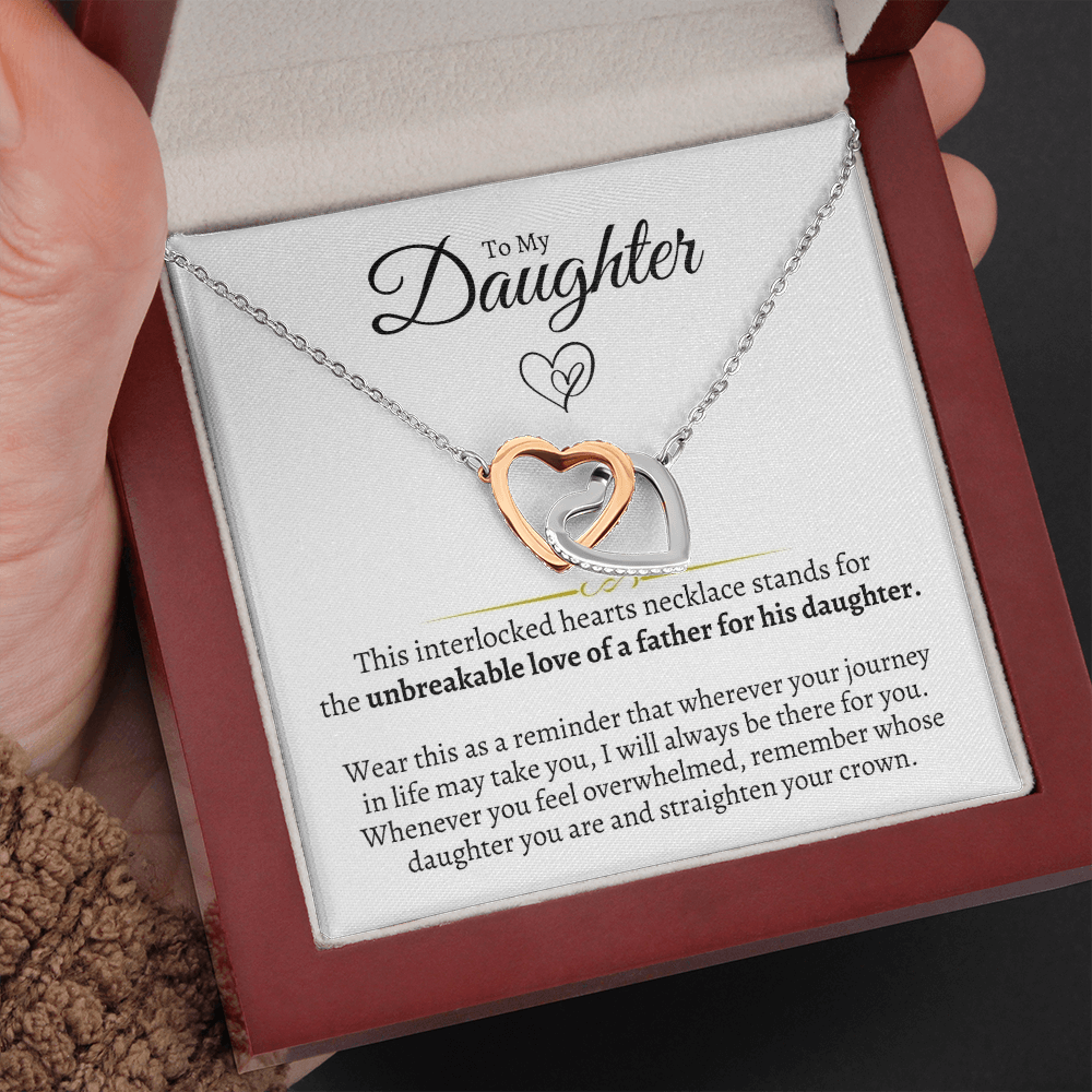 To My Daughter - From Dad - Interlocked Hearts Gift Set - SS103