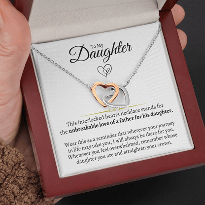 To My Daughter - From Dad - Interlocked Hearts Gift Set - SS103