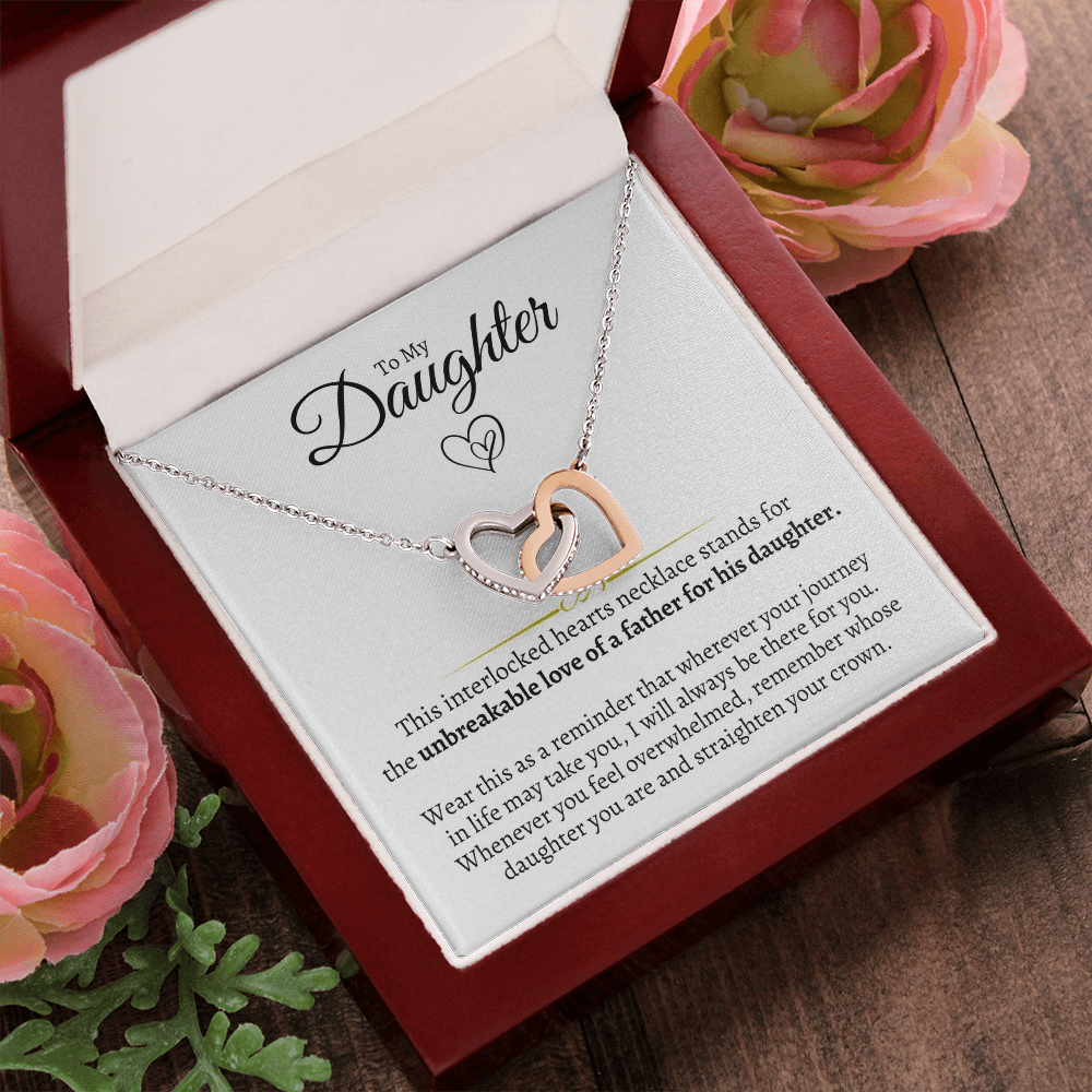 To My Daughter - From Dad - Interlocked Hearts Gift Set - SS103