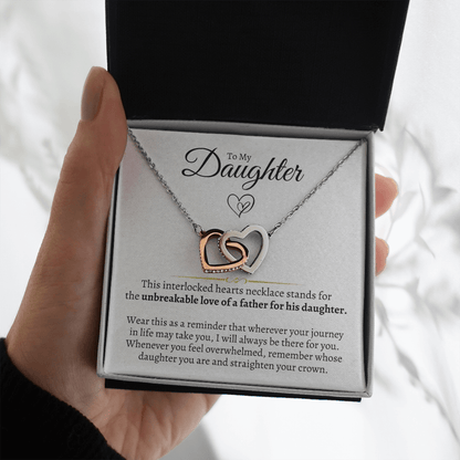 To My Daughter - From Dad - Interlocked Hearts Gift Set - SS103