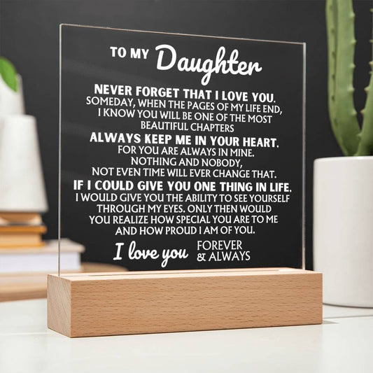 To My Daughter - "I Love You Forever" - Acrylic Lamp ❤️ - AC44D