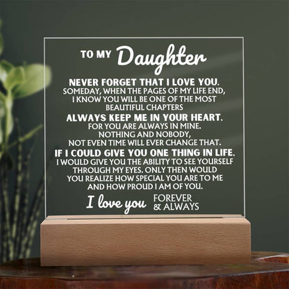 To My Daughter - "I Love You Forever" - Acrylic Lamp ❤️ - AC44D