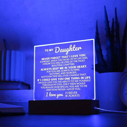 To My Daughter - "I Love You Forever" - Acrylic Lamp ❤️ - AC44D