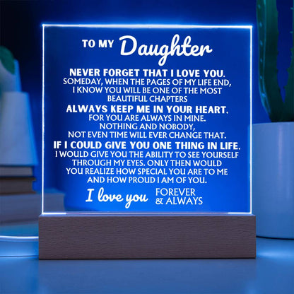 To My Daughter - "I Love You Forever" - Acrylic Lamp ❤️ - AC44D