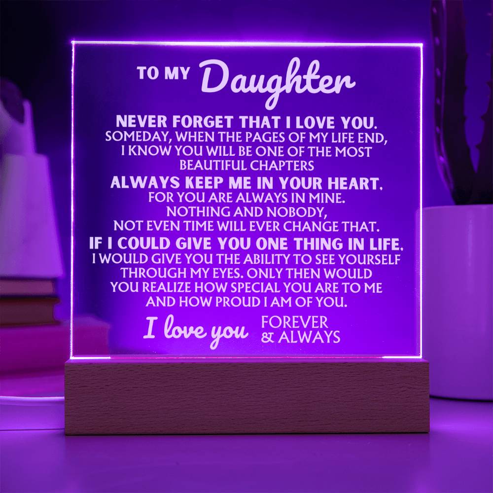 To My Daughter - "I Love You Forever" - Acrylic Lamp ❤️ - AC44D