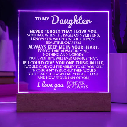 To My Daughter - "I Love You Forever" - Acrylic Lamp ❤️ - AC44D