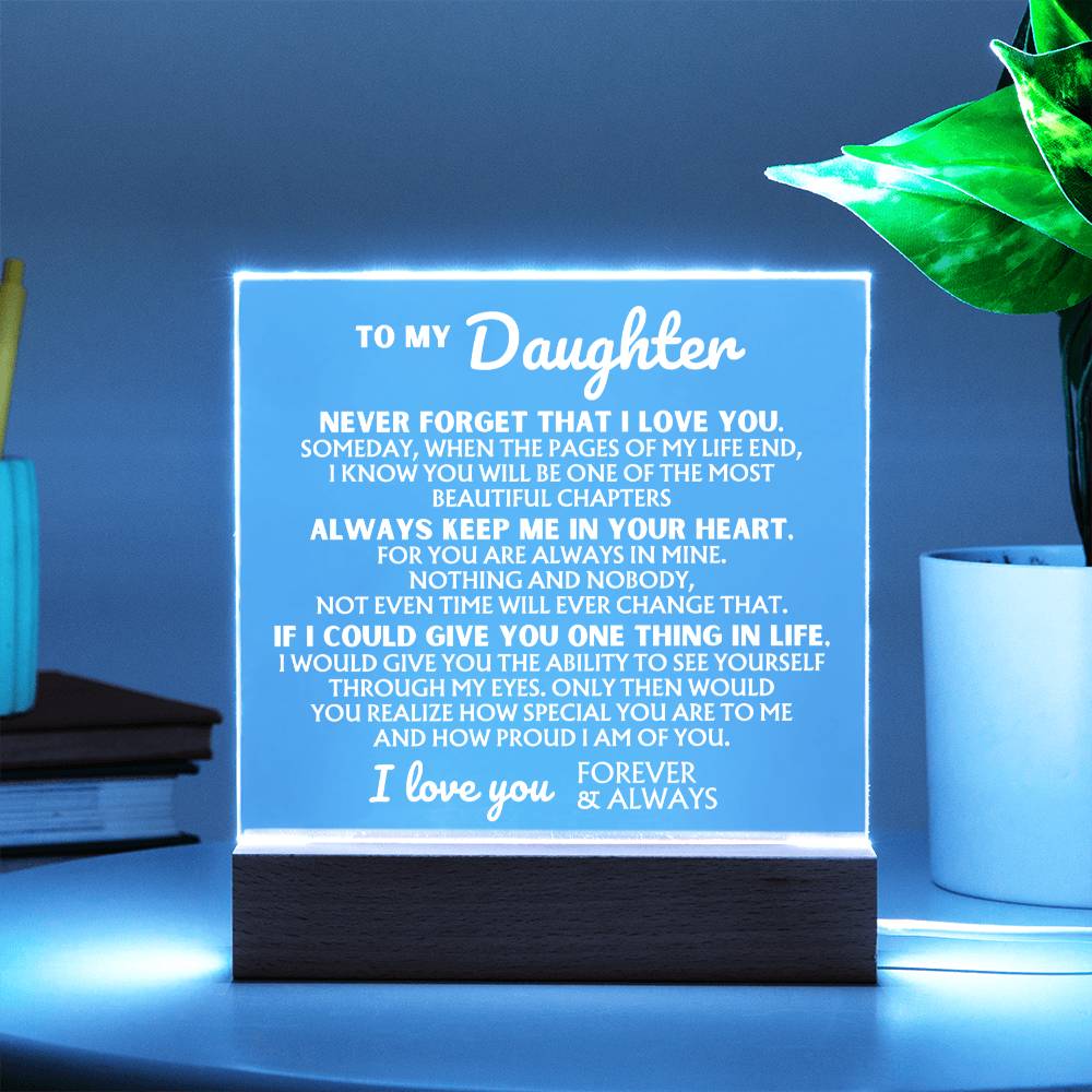 To My Daughter - "I Love You Forever" - Acrylic Lamp ❤️ - AC44D