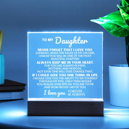 To My Daughter - "I Love You Forever" - Acrylic Lamp ❤️ - AC44D