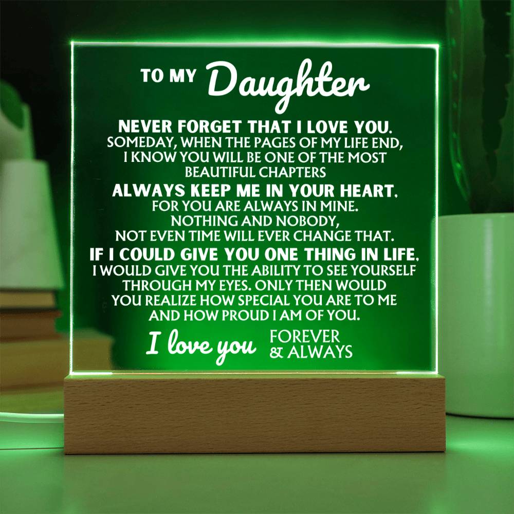 To My Daughter - "I Love You Forever" - Acrylic Lamp ❤️ - AC44D