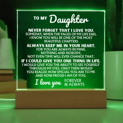 To My Daughter - "I Love You Forever" - Acrylic Lamp ❤️ - AC44D