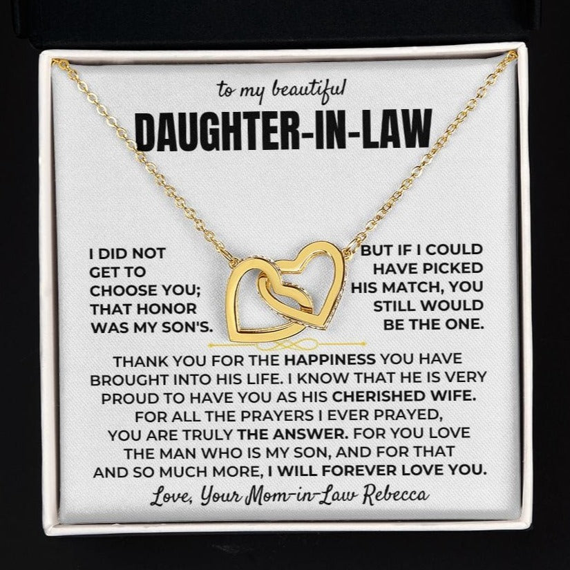 To My Daughter-In-Law - Beautiful Linked Hearts Gift Set - SS400