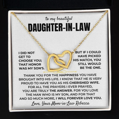 To My Daughter-In-Law - Beautiful Linked Hearts Gift Set - SS400