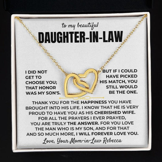 To My Daughter-In-Law - Beautiful Linked Hearts Gift Set - SS400