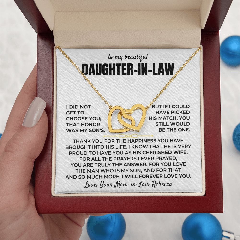 To My Daughter-In-Law - Beautiful Linked Hearts Gift Set - SS400