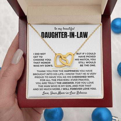 To My Daughter-In-Law - Beautiful Linked Hearts Gift Set - SS400