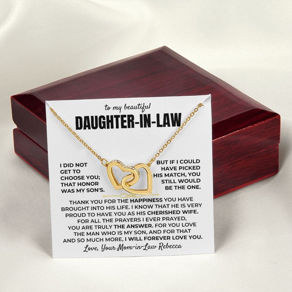 To My Daughter-In-Law - Beautiful Linked Hearts Gift Set - SS400