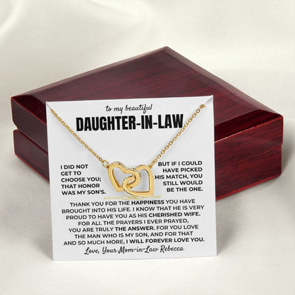 To My Daughter-In-Law - Beautiful Linked Hearts Gift Set - SS400