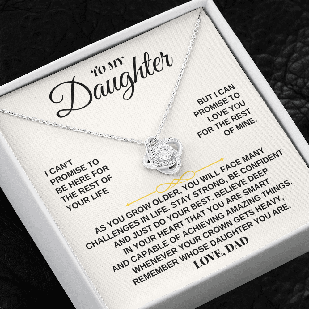 To My Daughter - Love, Dad - Beautiful Love Knot Gift Set - SS260