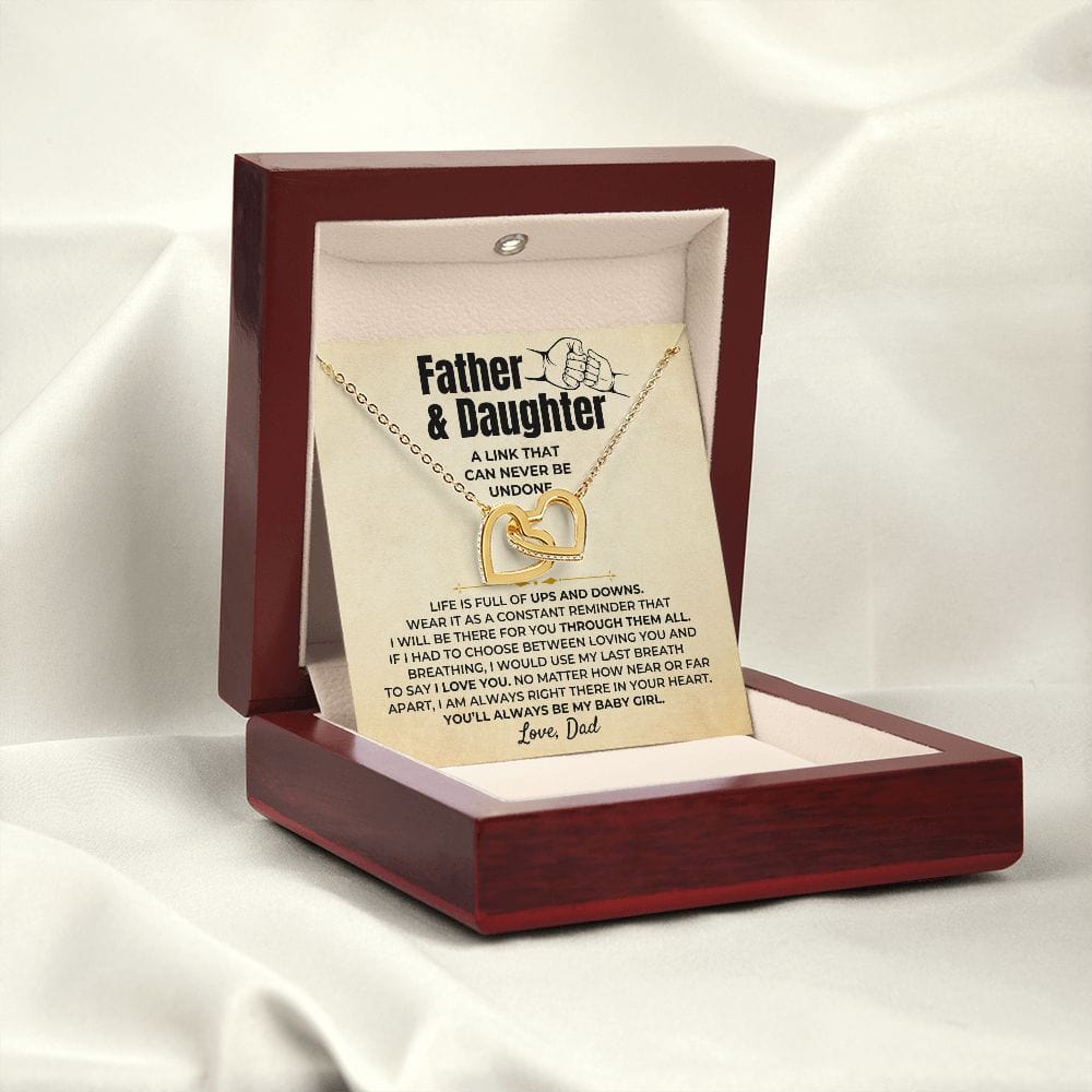To My Daughter - Love Dad - Interlocked Hearts Gift Set - SS398DV2