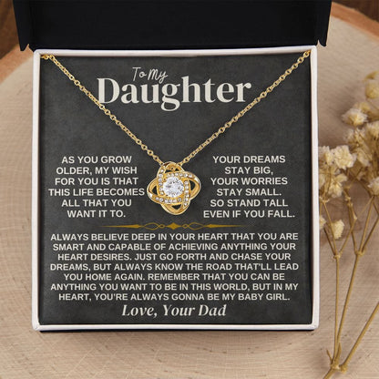 To My Daughter - Love Dad - Necklace Gift Set - SS307