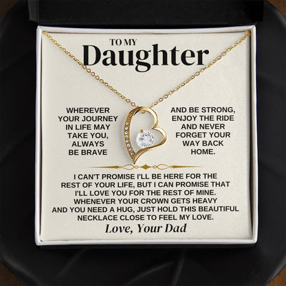 To My Daughter - Love Dad - Necklace Gift Set - SS310D