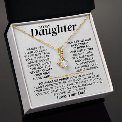 To My Daughter - Love Dad - Necklace Gift Set - SS318V2