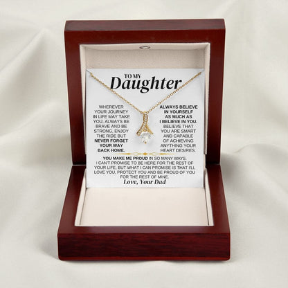 To My Daughter - Love Dad - Necklace Gift Set - SS318V2