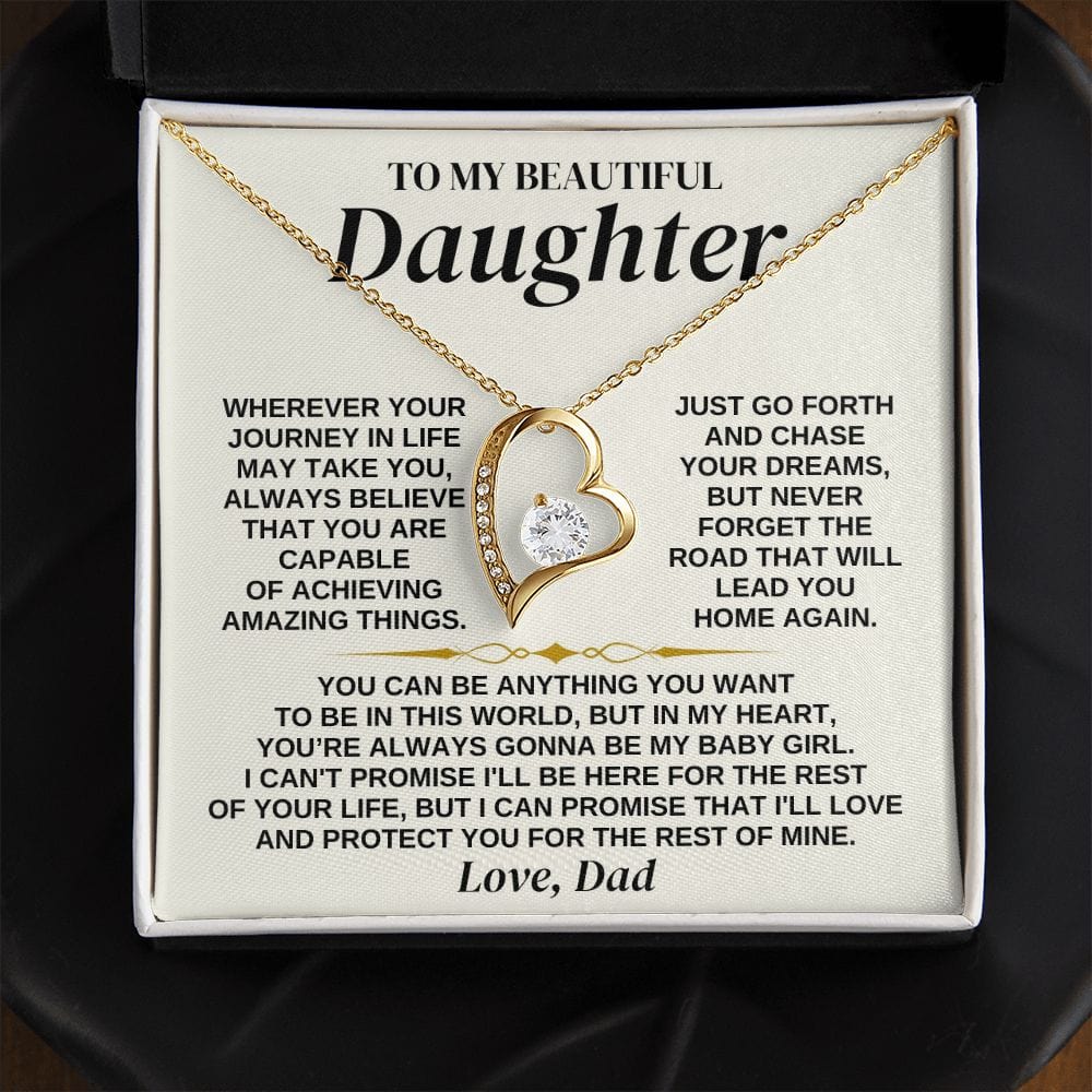 To My Daughter - Love Dad - Necklace Gift Set - SS324D