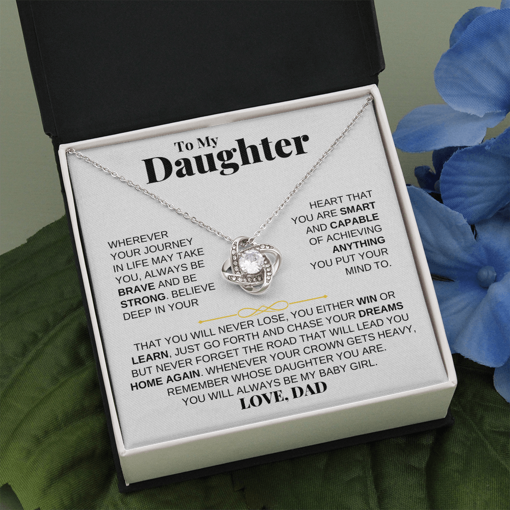 To My Daughter - Love Knot Gift Set - From Dad- SS204LKD