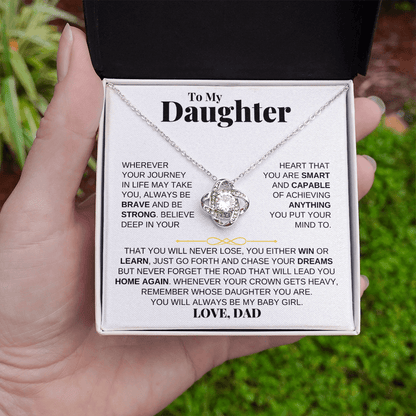 To My Daughter - Love Knot Gift Set - From Dad- SS204LKD