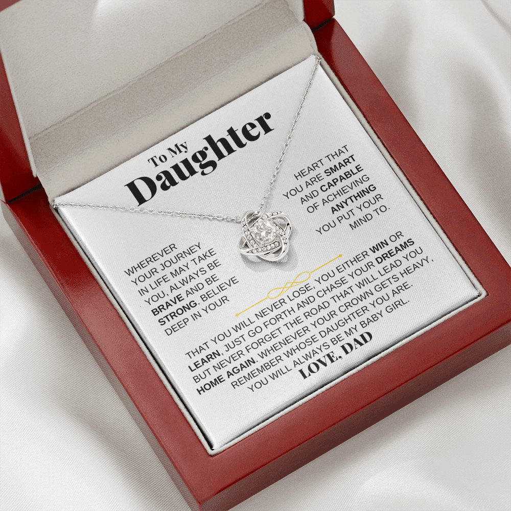 To My Daughter - Love Knot Gift Set - From Dad- SS204LKD