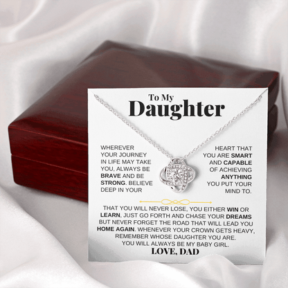To My Daughter - Love Knot Gift Set - From Dad- SS204LKD