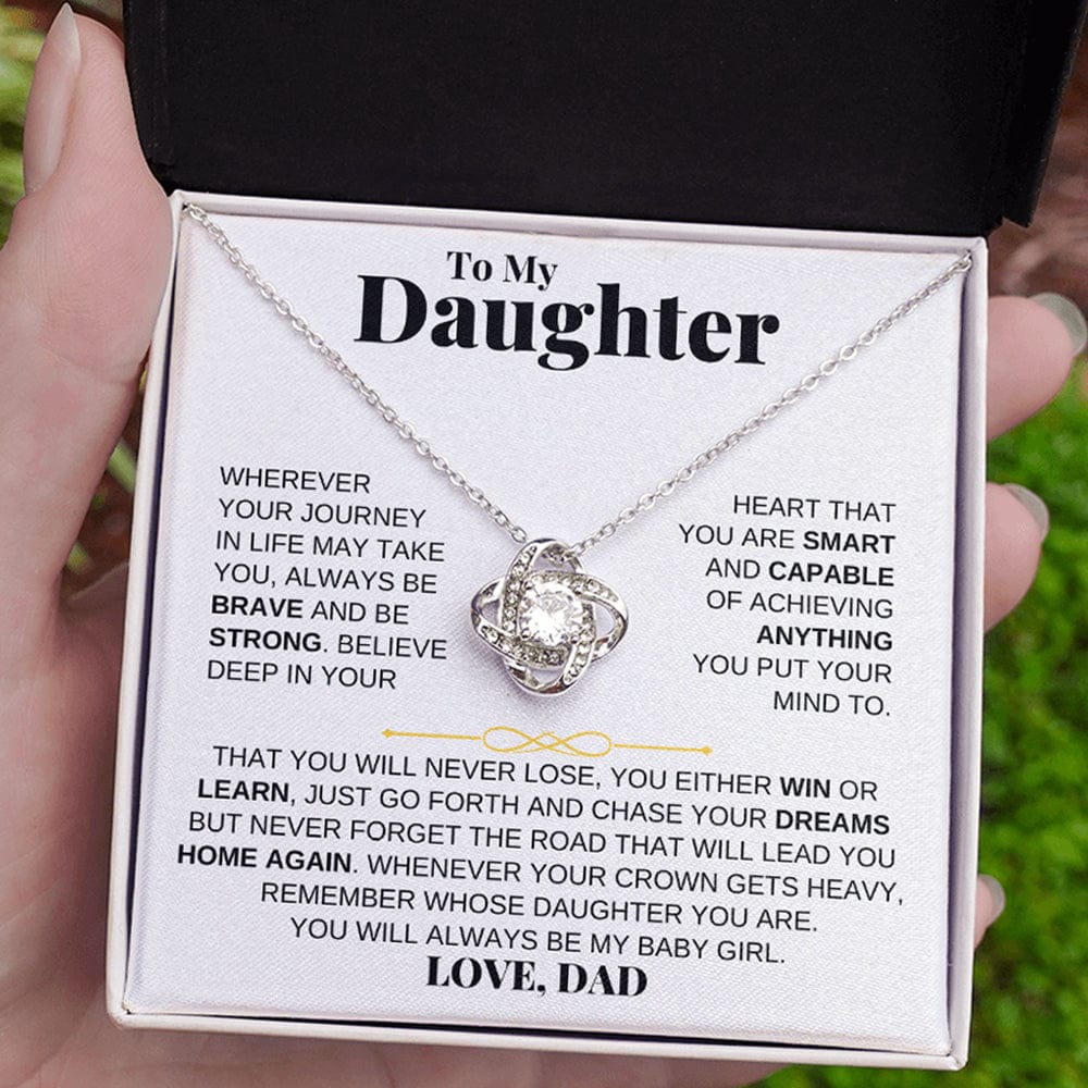 To My Daughter - Love Knot Gift Set - From Dad- SS204LKD
