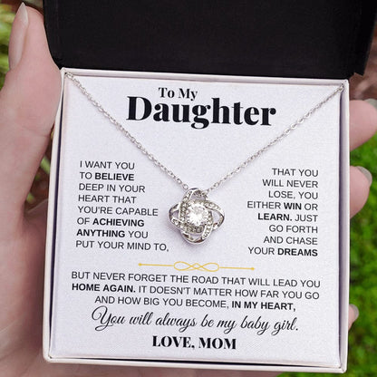 To My Daughter - Love Knot Gift Set - From Mom - SS206LKM