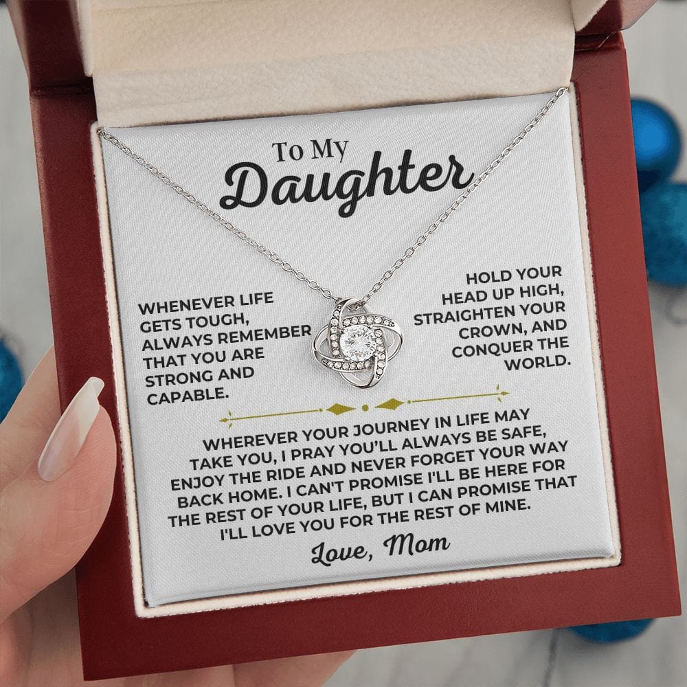 To My Daughter - Love, Mom - Beautiful Love Knot Gift Set - SS443
