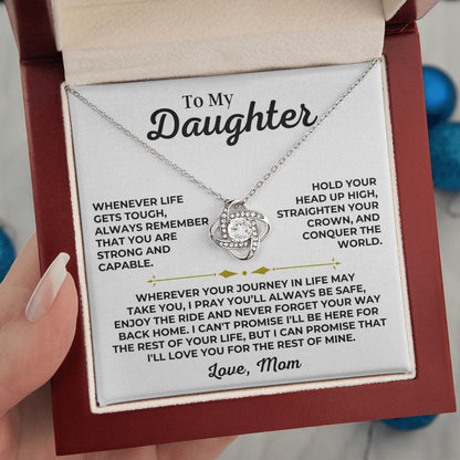 To My Daughter - Love, Mom - Beautiful Love Knot Gift Set - SS443