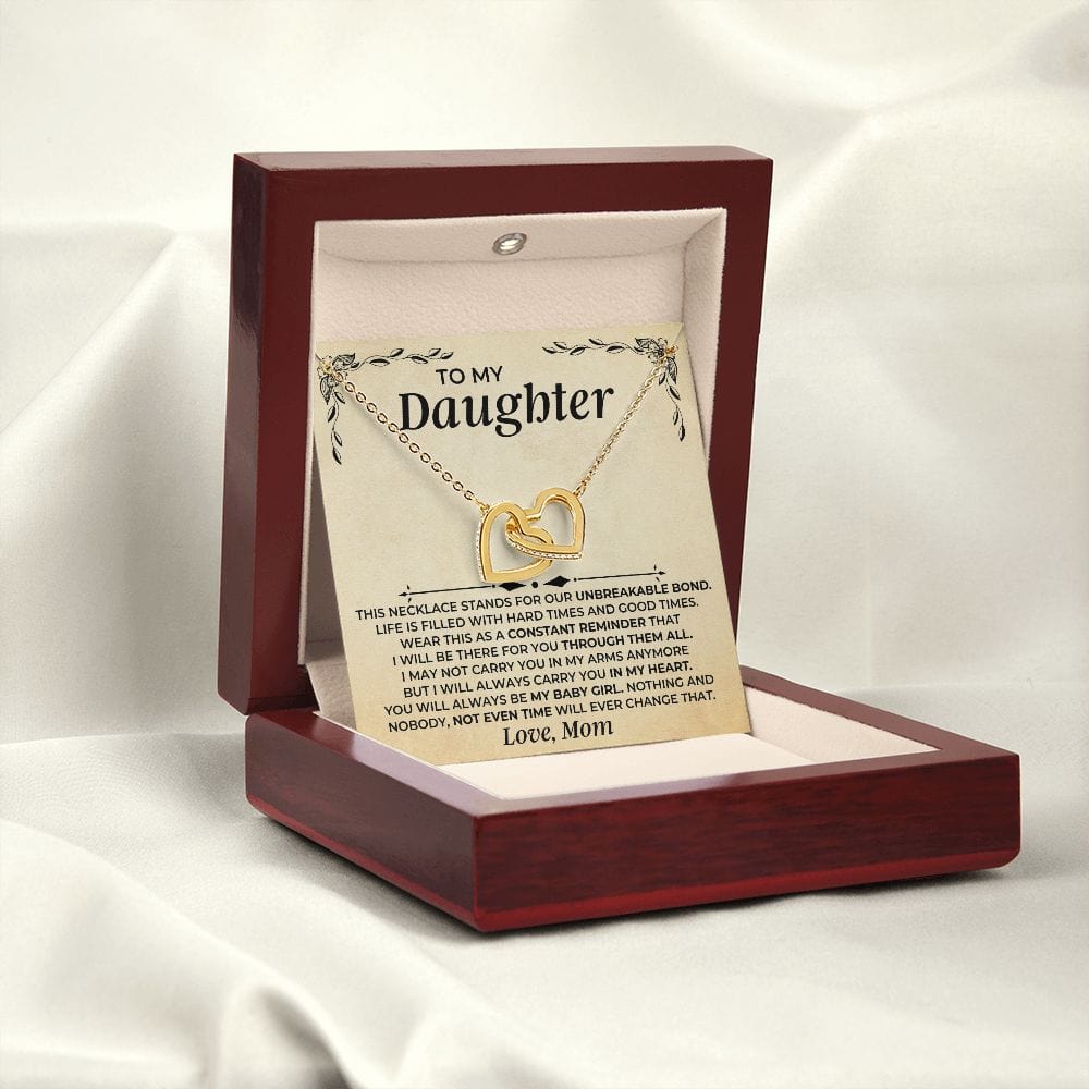 To My Daughter - Love Mom - Interlocked Hearts Gift Set - SS409