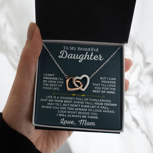To My Daughter - Love Mom - Interlocked Hearts Gift Set - SS426