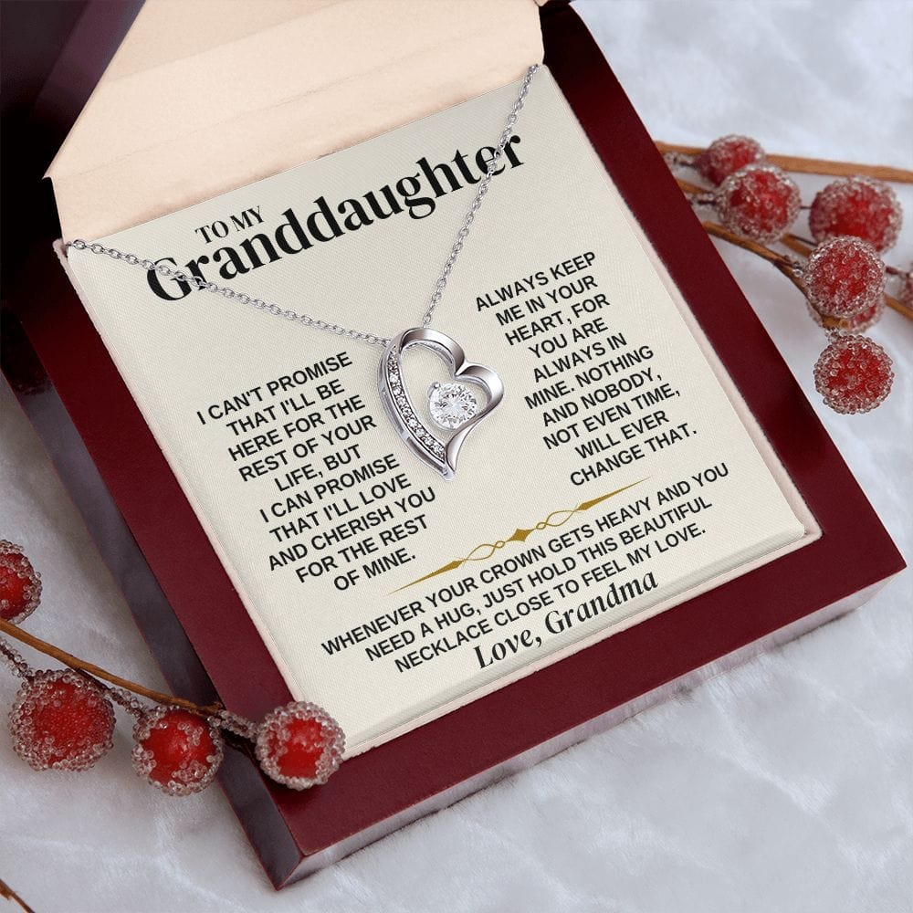 To My Granddaughter - Forever Love Necklace Gift Set - SS316