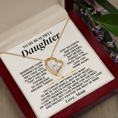 To My Daughter - Love Mom - Necklace Gift Set - SS324