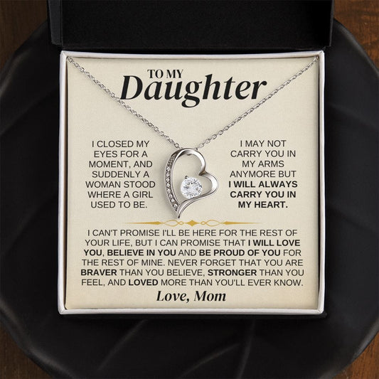 To My Daughter - Love Mom - Necklace Gift Set - SS329DM