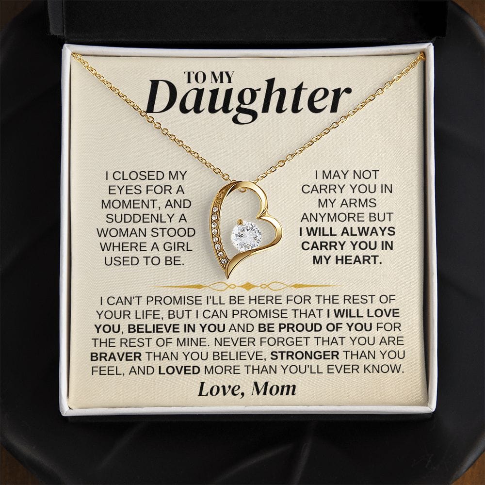 To My Daughter - Love Mom - Necklace Gift Set - SS329DM