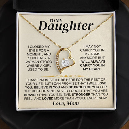 To My Daughter - Love Mom - Necklace Gift Set - SS329DM