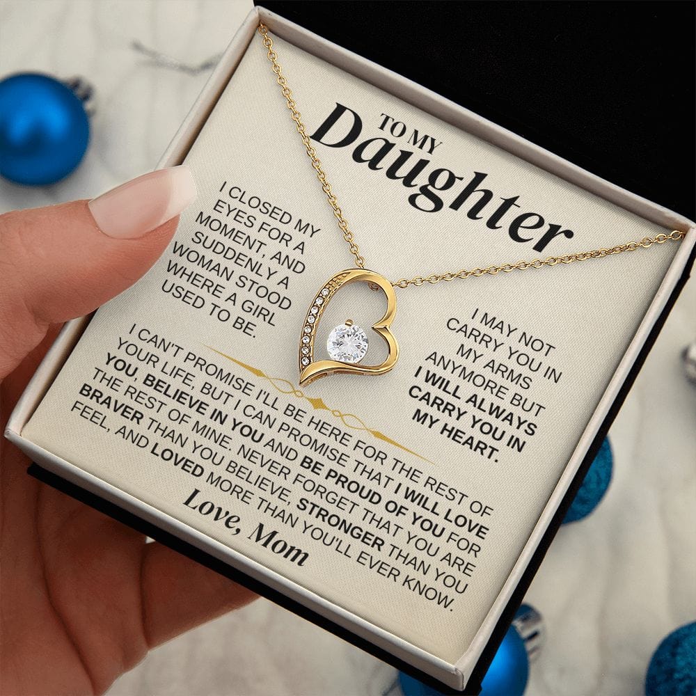 To My Daughter - Love Mom - Necklace Gift Set - SS329DM