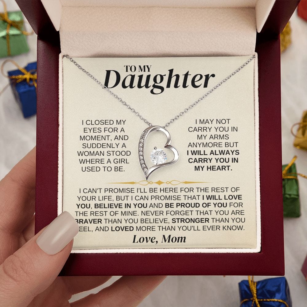 To My Daughter - Love Mom - Necklace Gift Set - SS329DM